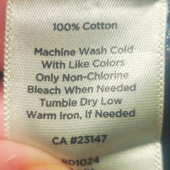 Talbots Women's Western Blue Denim Shirt Med Wash -Tabbed Sleeves Size 10 - Picture 9 of 11